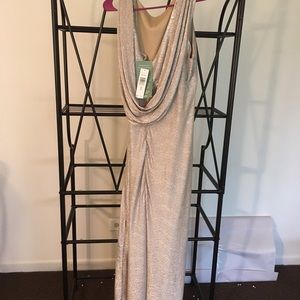 Formal Champagne evening gown. Size 18